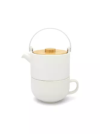 BREDEMEIJER | Tea for one Umea mit Bambusdeckel 0,5l Weiss | 